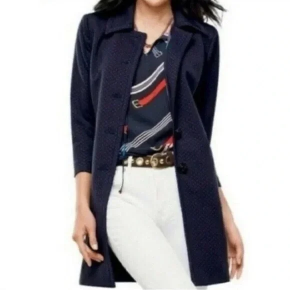 CAbi Two Piece Matching Set Jacket and Pants Navy Dot Print Women's Small - Picture 4 of 15